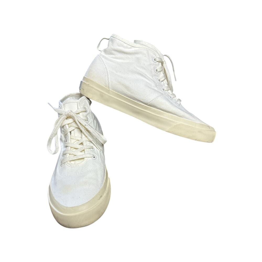 Everlane White Canvas Forever High Tops Lace Up Sneakers Size Women’s 8 Men's 6